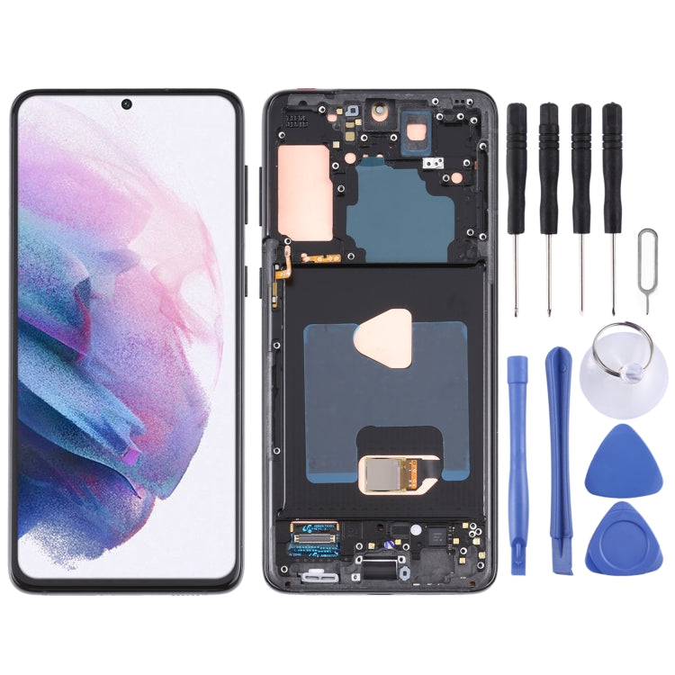 Original LCD Screen and Digitizer Full Assembly With Frame for Samsung Galaxy S21+ 5G SM-G996, For Samsung Galaxy S21+ 5G(Original) For Samsung Galaxy S21+ 5G(Original) Black
