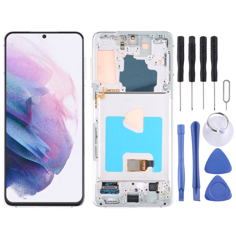 Original LCD Screen and Digitizer Full Assembly With Frame for Samsung Galaxy S21+ 5G SM-G996, For Samsung Galaxy S21+ 5G(Original) For Samsung Galaxy S21+ 5G(Original) Silver
