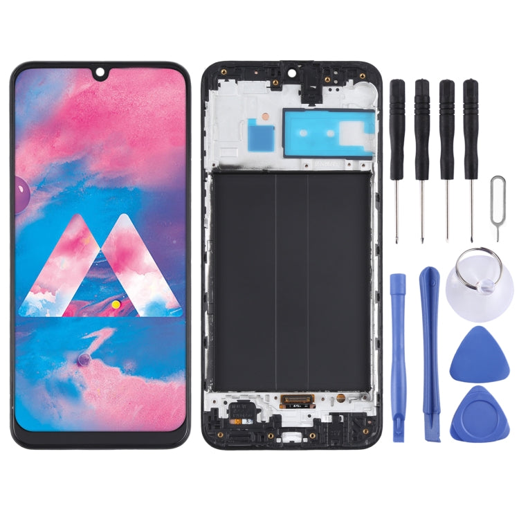 Original LCD Screen and Digitizer Full Assembly with Frame for Samsung Galaxy M30 SM-M305, For Samsung Galaxy M30(Original) For Samsung Galaxy M30(Original)