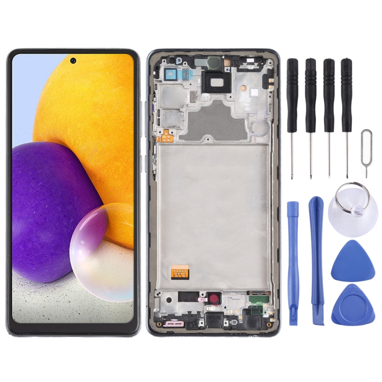 incell Material LCD Screen and Digitizer Full Assembly with Frame (Not Supporting Fingerprint Identification) for Samsung Galaxy A72 4G SM-A725, For Samsung Galaxy A72 4G(incell) For Samsung Galaxy A72 4G(incell)
