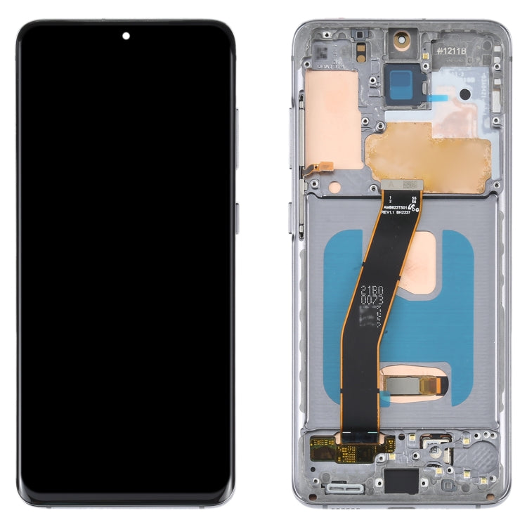 OLED LCD Screen For Samsung Galaxy S20 SM-G980 Digitizer Full Assembly with Frame, For Samsung Galaxy S20