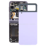 For Samsung Galaxy Z Flip4 SM-F721B Battery Back Cover with Camera Lens Cover, For Samsung Galaxy Z Flip4 For Samsung Galaxy Z Flip4 Purple