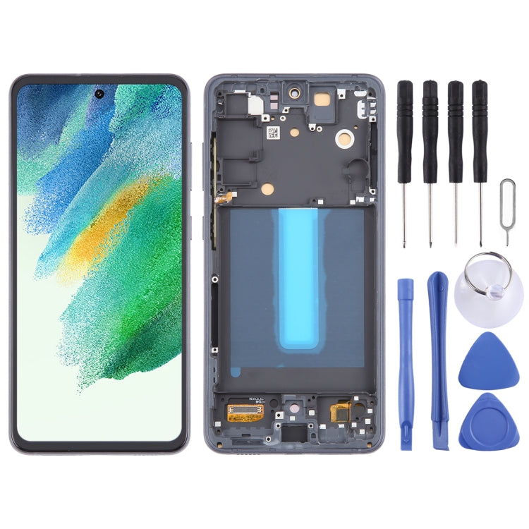 For Samsung Galaxy S21 FE 5G SM-G990B 6.36 inch OLED LCD Screen Digitizer Full Assembly with Frame, For Samsung Galaxy S21 FE 5G 6.36 inch (EU Version OLED) For Samsung Galaxy S21 FE 5G 6.36 inch (EU Version OLED)