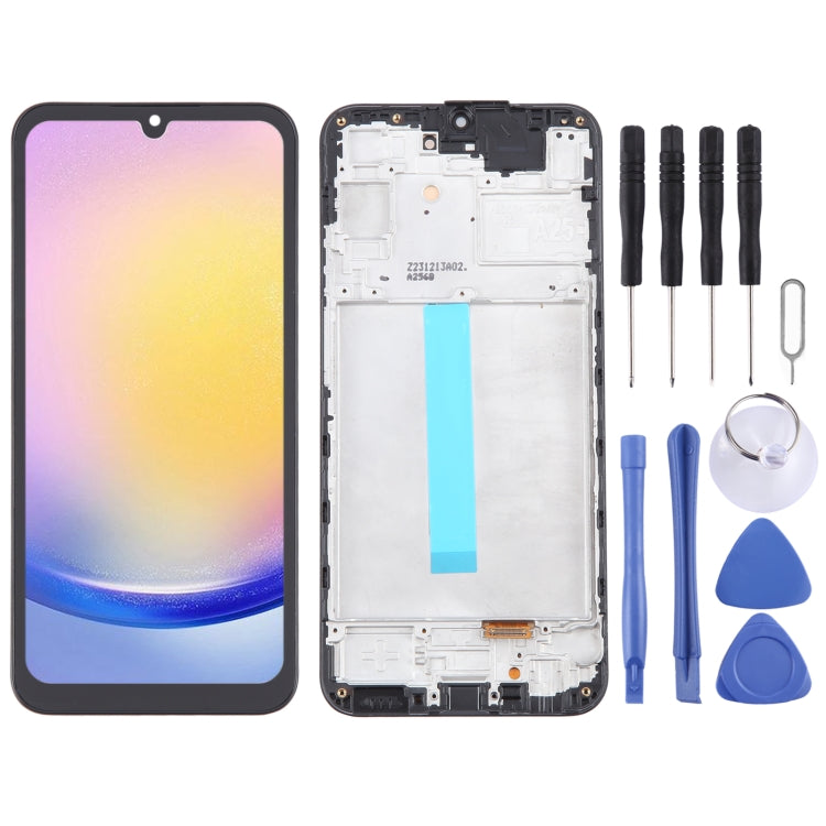 For Samsung Galaxy A25 SM-A256B 6.36 inch OLED LCD Screen Digitizer Full Assembly with Frame, For Samsung Galaxy A25 6.36 inch (OLED) For Samsung Galaxy A25 6.36 inch (OLED)