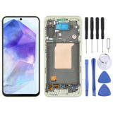 For Samsung Galaxy A55 SM-A556B OLED LCD Screen Digitizer Full Assembly with Frame