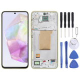 For Samsung Galaxy A35 SM-A356B OLED LCD Screen Digitizer Full Assembly with Frame Light Green