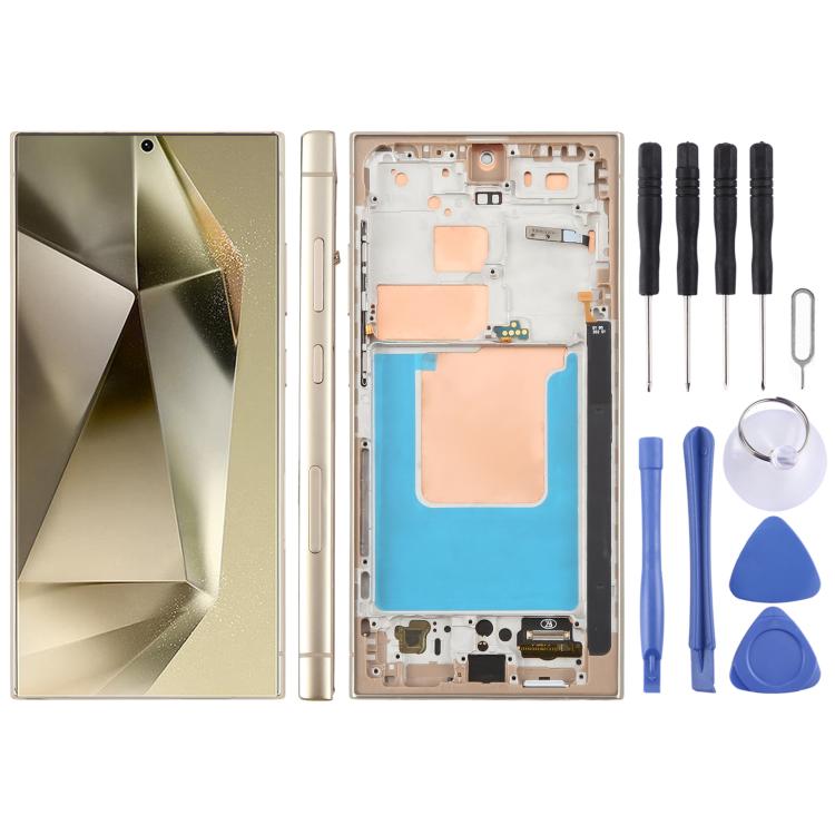 For Samsung Galaxy S24 Ultra SM-S928B 6.72 inch TFT LCD Screen Digitizer Full Assembly with Frame, Not Supporting Fingerprint Identification, For Samsung Galaxy S24 Ultra SM-S928B, For Samsung Galaxy S24 Ultra SM-S928B 6.72 inch(Not Fingerprint) For Samsung Galaxy S24 Ultra SM-S928B Gold