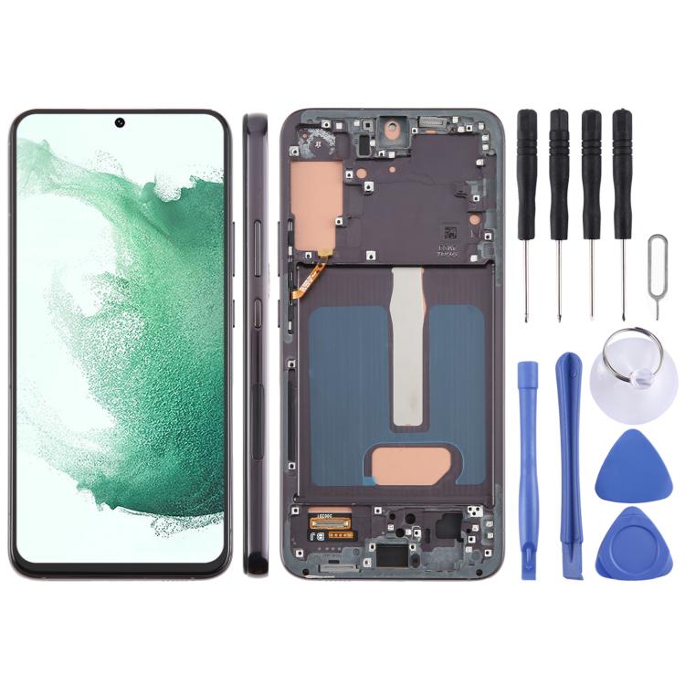 For Samsung Galaxy S22+ SM-S906B 6.43 inch TFT LCD Screen Digitizer Full Assembly with Frame, Not Supporting Fingerprint Identification, For Samsung Galaxy S22+ SM-S906B 6.43 inch(Not Fingerprint) For Samsung Galaxy S22+ SM-S906B 6.43 inch(Not Fingerprint) Black