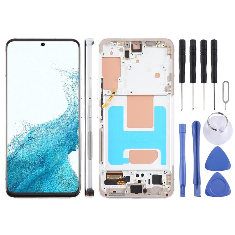 For Samsung Galaxy S22 SM-S901B 5.96 inch TFT LCD Screen Digitizer Full Assembly with Frame, Not Supporting Fingerprint Identification, For Samsung Galaxy S22 SM-S901B 5.96 inch(Not Fingerprint) For Samsung Galaxy S22 SM-S901B 5.96 inch(Not Fingerprint) Silver