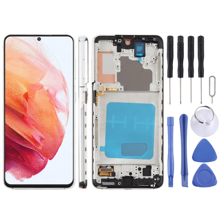 For Samsung Galaxy S21 5G SM-G991B 6.12 inch TFT LCD Screen Digitizer Full Assembly with Frame, Not Supporting Fingerprint Identification, For Samsung Galaxy S21 5G SM-G991B 6.12 inch(Not Fingerprint) For Samsung Galaxy S21 5G SM-G991B 6.12 inch(Not Fingerprint) Silver