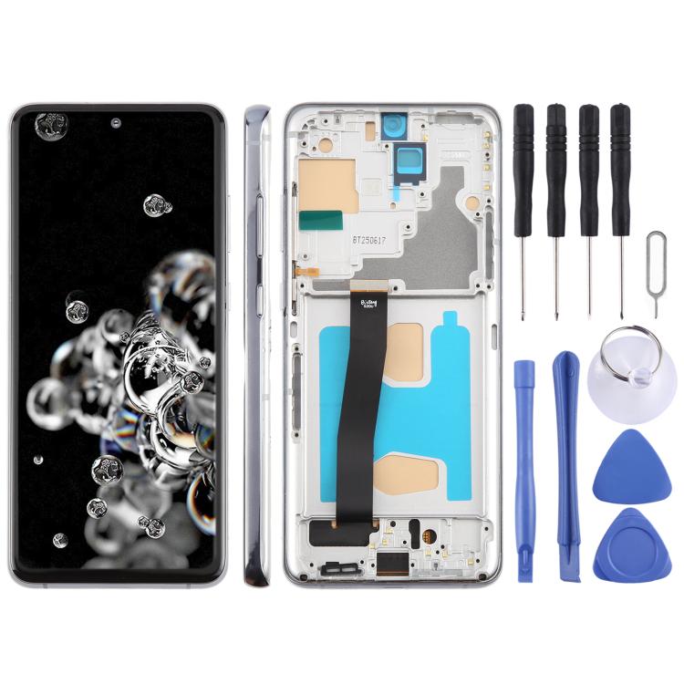 For Samsung Galaxy S20 Ultra SM-G988B 6.78 inch TFT LCD Screen Digitizer Full Assembly with Frame, Not Supporting Fingerprint Identification, For Samsung Galaxy S20 Ultra SM-G988B 6.78 inch(Not Fingerprint) For Samsung Galaxy S20 Ultra SM-G988B 6.78 inch(Not Fingerprint) Grey