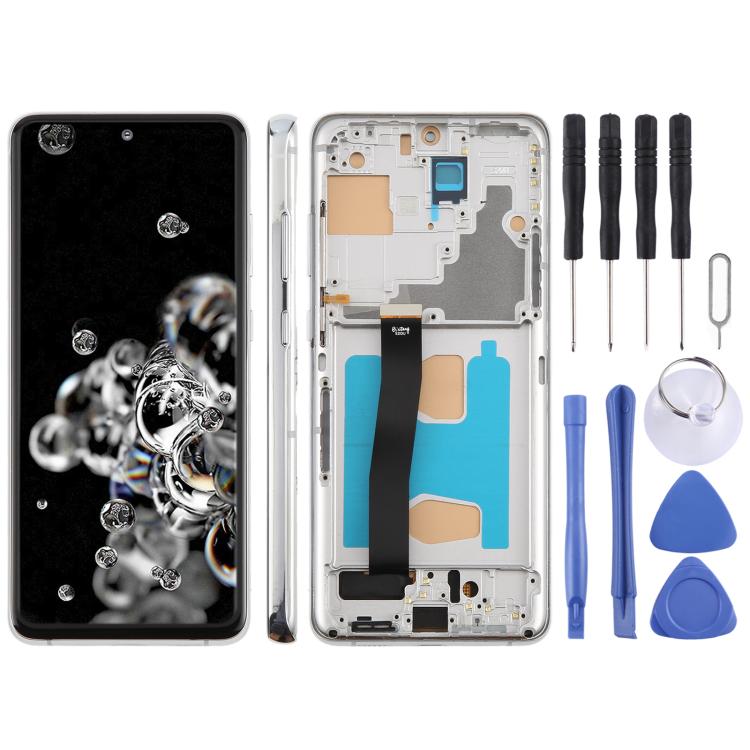For Samsung Galaxy S20 Ultra SM-G988B 6.78 inch TFT LCD Screen Digitizer Full Assembly with Frame, Not Supporting Fingerprint Identification, For Samsung Galaxy S20 Ultra SM-G988B 6.78 inch(Not Fingerprint) For Samsung Galaxy S20 Ultra SM-G988B 6.78 inch(Not Fingerprint) Silver