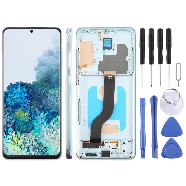 For Samsung Galaxy S20+ SM-G985F 6.58 inch TFT LCD Screen Digitizer Full Assembly with Frame, Not Supporting Fingerprint Identification, For Samsung Galaxy S20+ SM-G985F 6.58 inch(Not Fingerprint) For Samsung Galaxy S20+ SM-G985F 6.58 inch(Not Fingerprint) Blue