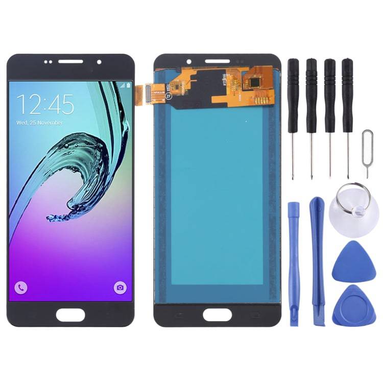LCD Screen and Digitizer Full Assembly (TFT Material) for Galaxy A7 (2016), A710F, A710F/DS, A710FD, A710M, A710M/DS, A710Y/DS, A7100, For Samsung Galaxy A7 (2016) TFT, For Galaxy A7 (2016) (TFT) For Samsung Galaxy A7 (2016) TFT Black