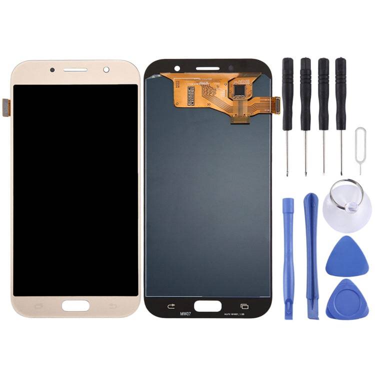 Original LCD Screen and Digitizer Full Assembly for Galaxy A7 (2017), A720F, A720F/DS, For Galaxy A7 (2017), For Samsung Galaxy A7 (2017), For Galaxy A7 (2017) / A720F For Galaxy A7 (2017) Gold