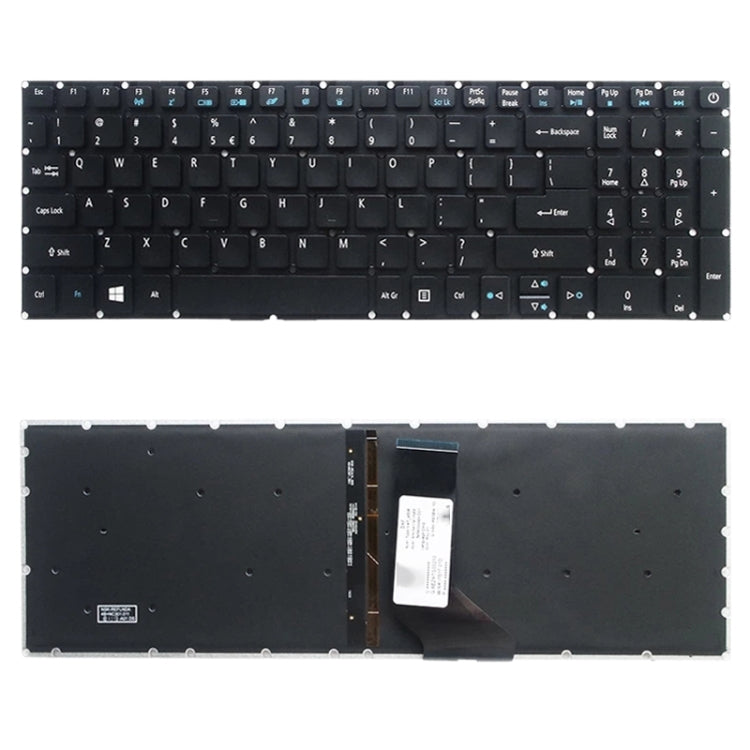 US Version Keyboard with Keyboard Backlight for Acer Aspire E5-532 E5-522 E5-573 E5-574 E5-722 E5-752 E5-772 E5-773 E5-575 V5-591G V3-574G F5-573G E15 E5-582P, For Acer Aspire E5-532(with Backlight) For Acer Aspire E5-532(with Backlight)