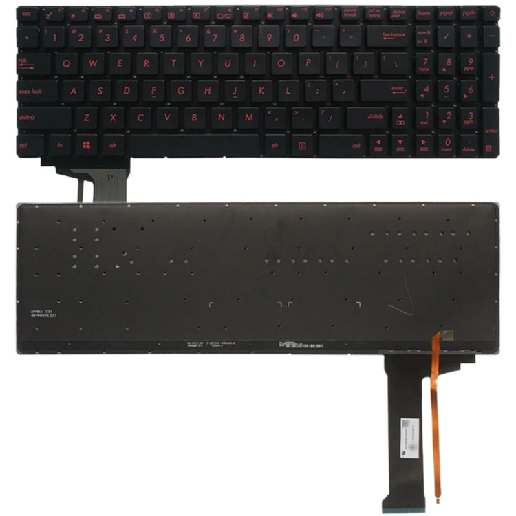 US Version Keyboard with Keyboard Backlight for Asus GL552 GL552J GL552JX GL552V GL552VL GL552VW N552VW N552VX G771JM G771JW, For Asus GL552(Black with Backlight), For Asus GL552(Silver with Backlight) For Asus GL552(Black with Backlight) Black
