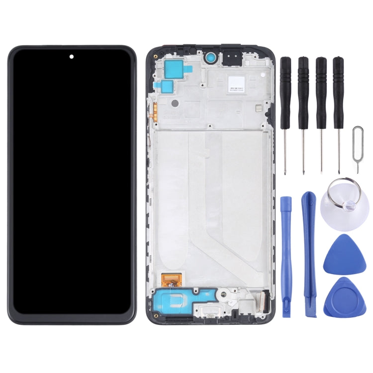 OLED Material LCD Screen and Digitizer Full Assembly With Frame for Xiaomi Redmi Note 10 4G / Redmi Note 10s 4G / Redmi Note 11 SE India / Poco M5s M2101K7AI M2101K7AG M2101K7BG M2101K7BI M2101K7BNY                                                     ...