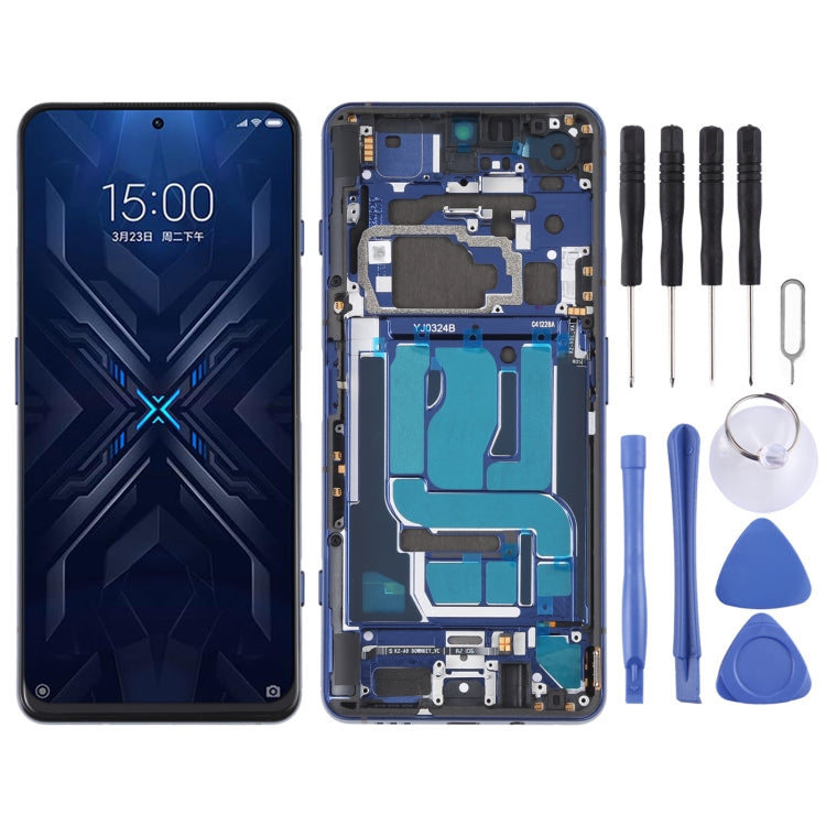 Original LCD Screen and Digitizer Full Assembly With Frame for Xiaomi Black Shark 4 / Black Shark 4 Pro SHARK PRS-H0, SHARK PRS-A0, For Xiaomi Black Shark 4 (Original) For Xiaomi Black Shark 4 (Original) Blue