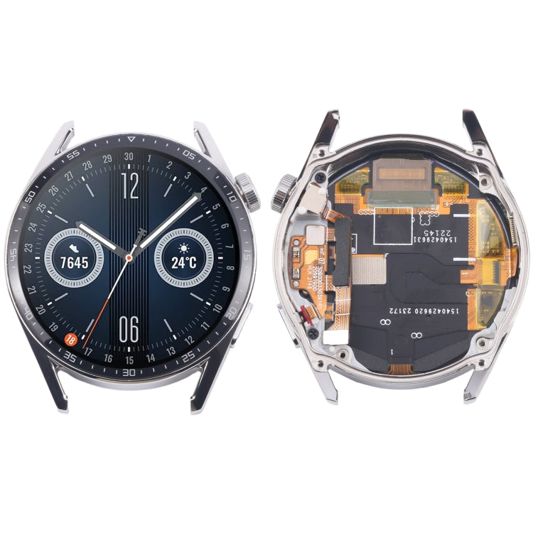 For Huawei Watch GT 3 46mm Single Cable Edition Original LCD Screen Digitizer Full Assembly With Frame, For Huawei Watch GT 3 46mm Single Cable Edition (Black), For Huawei Watch GT 3 46mm Single Cable Edition (Silver) For Huawei Watch GT 3 46mm Single Cable Edition (Silver) Silver