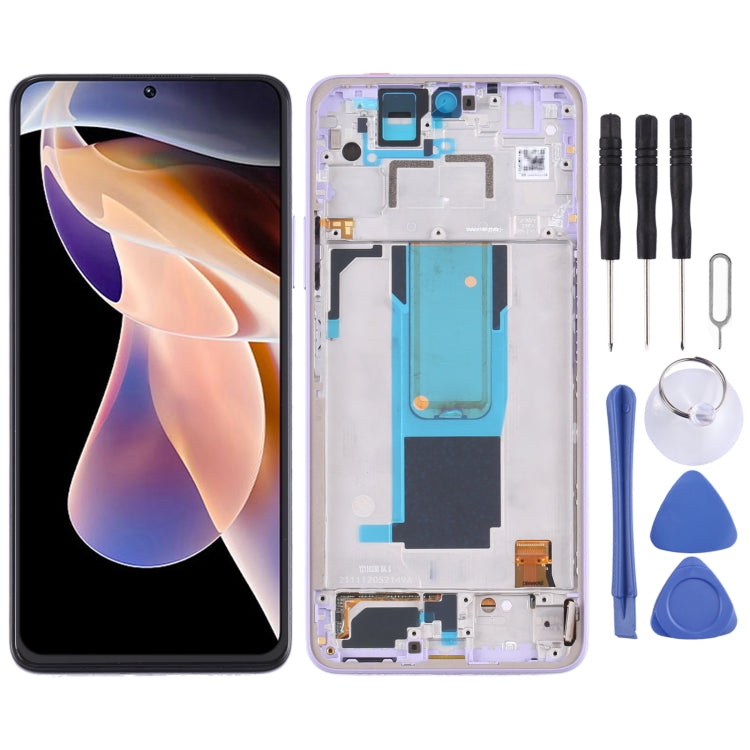 Original LCD Screen and Digitizer Full Assembly with Frame for Xiaomi Redmi Note 11 Pro China/Redmi Note 11 Pro+ 5G/11i/11i HyperCharge, For Xiaomi Redmi Note 11 Pro China(Original) For Xiaomi Redmi Note 11 Pro China(Original) Purple