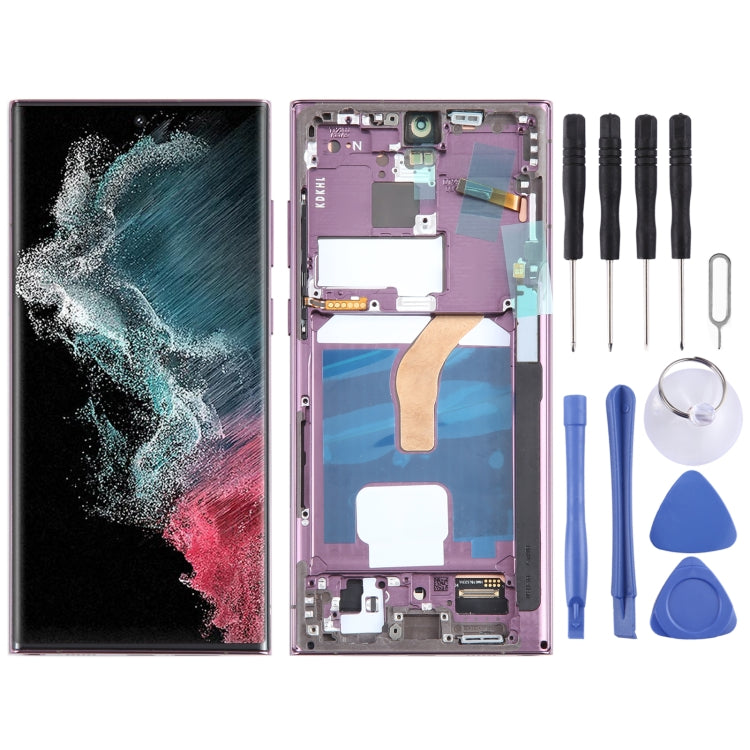 OLED LCD Screen For Samsung Galaxy S22 Ultra 5G SM-S908B Digitizer Full Assembly with Frame, For Samsung Galaxy S22 Ultra 5G(EU Edition), For Samsung Galaxy S22 Ultra 5G(6.78 inch OLED ), For Samsung Galaxy S22 Ultra 5G For Samsung Galaxy S22 Ultra 5G Purple
