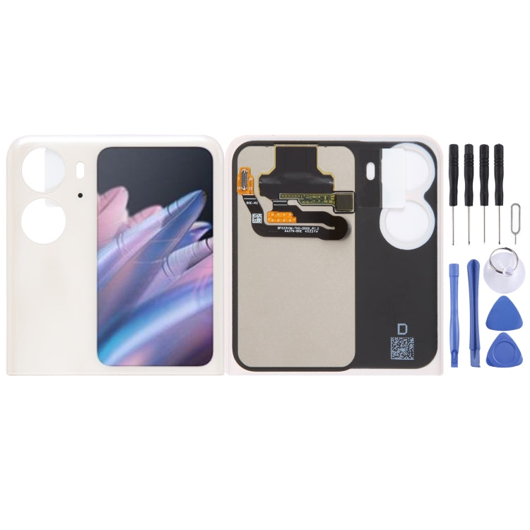 Original LCD Secondary Screen for OPPO Find N2 Flip With Digitizer Full Assembly, For OPPO Find N2 Flip(Secondary Screen), For OPPO Find N2 Flip (Black), For OPPO Find N2 Flip (Purple) For OPPO Find N2 Flip(Secondary Screen) White
