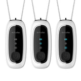 KY100A Portable Negative Ion Air Purifier Neck Hanging Air Purifier, Rectangle Black, Rectangle White