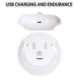 USB Charging Light & Human Body Sensing Control Smile Magnetic Night Light, Cold White Light, Warm white light