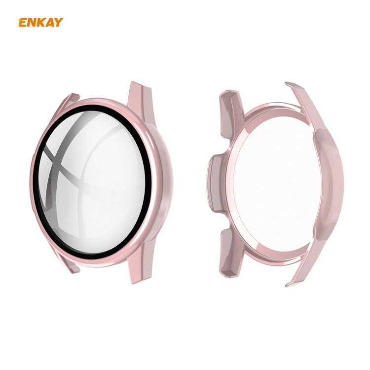 For Huawei Watch GT 2 42mm ENKAY Hat-Prince ENK-AC8201 Full Coverage PC Frosted Case + 9H Tempered Glass Protector