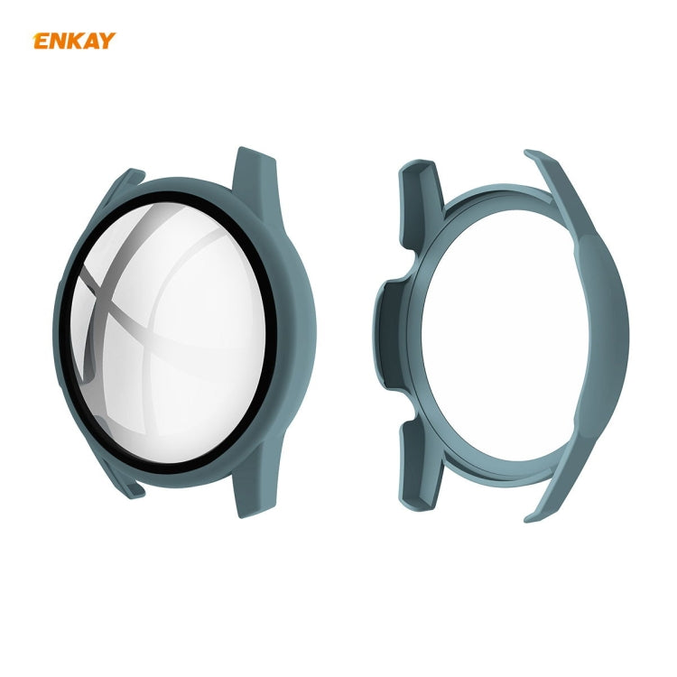 For Huawei Watch GT 2 42mm ENKAY Hat-Prince ENK-AC8201 Full Coverage PC Frosted Case + 9H Tempered Glass Protector
