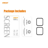 2 PCS ENKAY Hat-Prince 0.2mm 9H Surface Hardness 3D Explosion-proof Aluminum Alloy Edge Full Screen Tempered Glass Screen Film, For Apple Watch 6/5/4/SE 40mm