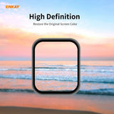 10 PCS ENKAY Hat-Prince 0.2mm 9H Surface Hardness 3D Explosion-proof Aluminum Alloy Edge Full Screen Tempered Glass Screen Film, For Apple Watch 6/5/4/SE 40mm, For Apple Watch 6/5/4/SE 44mm