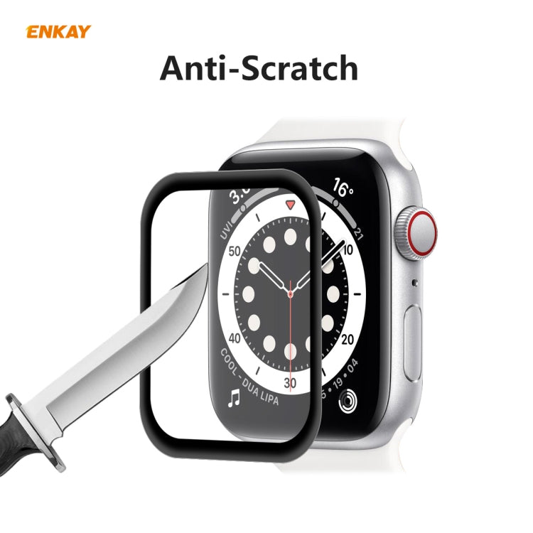 5 PCS For Apple Watch Series 6/5/4/SE 40mm ENKAY Hat-Prince 3D Full Screen PET Curved Hot Bending HD Screen Protector Film, For Apple Watch Series 6/5/4/SE 40mm