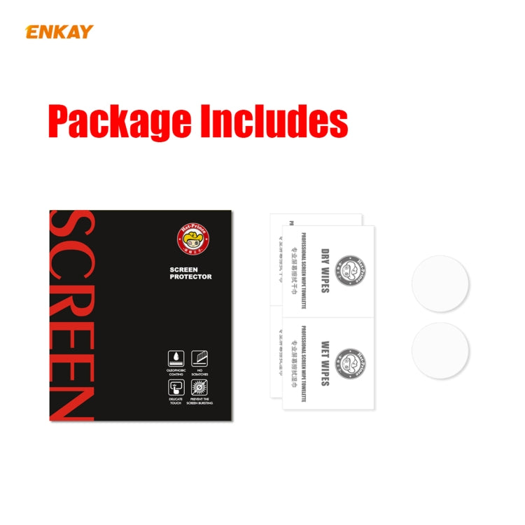 2 PCS ENKAY Hat-Prince Clear HD PET Screen Protector Film, For Samsung Galaxy Watch3 45mm, For Samsung Galaxy Watch3 41mm