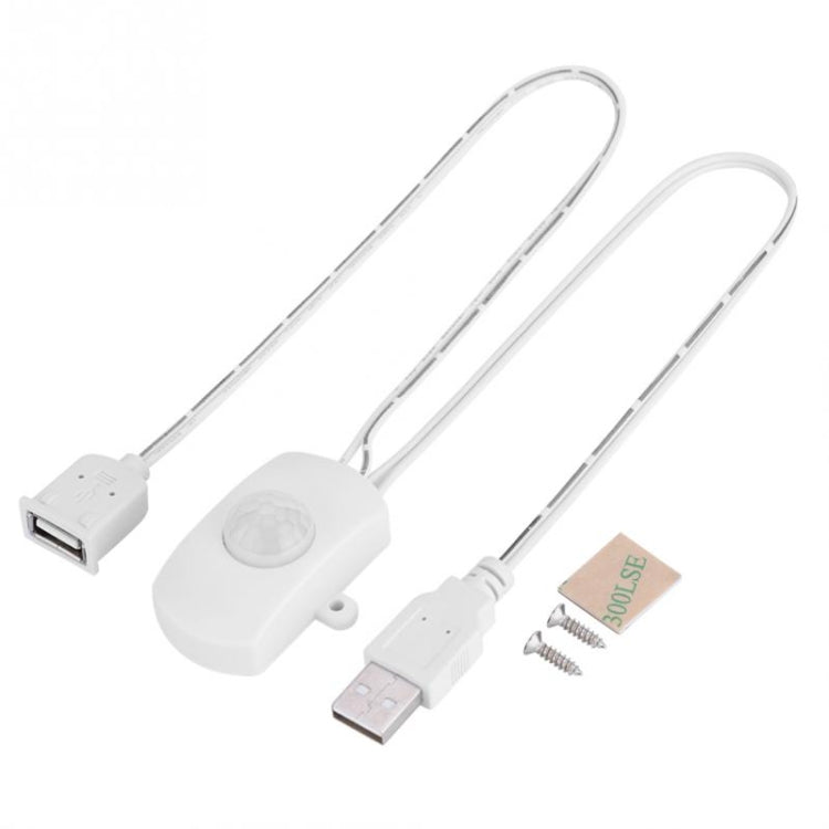 DC 5V/12V/24V USB Body Infrared PIR Motion Sensor Switch Human Motion Sensor Detector Switch For LED Light Strip, Black, White