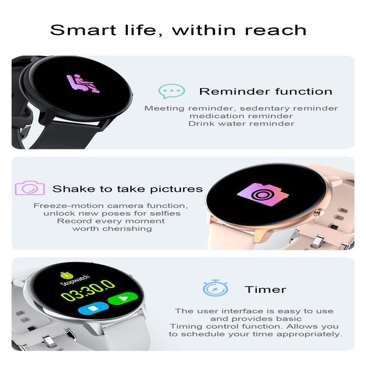 W68 1.4 inch Color Screen Smart Watch, IP68 Waterproof, Support Temperature Monitoring/Heart Rate Monitoring/Blood Pressure Monitoring/Sleep Monitoring/Predict Menstrual Cycle Intelligently, Pink - Zen Craft