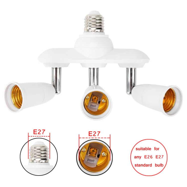 1 to 2/3/4/5 E27 to E27 Socket Distributor Adjustable Converter E27 LED Bulb Holder, 2 in 1, 3 in 1, 4 in 1, 5 in 1