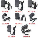 100-240V AC to DC Power Charger Adapter 5V 9V 12V 24V 1A 5.5mmx2.5mm (5V 1A EU Plug), 5V 1A EU Plug, 9V 1A EU Plug, 12V 1A EU Plug, 24V 1A EU Plug, 5V 1A US Plug, 9V 1A US Plug, 12V 1A US Plug, 24V 1A US Plug