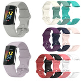 For Fitbit Charge 5 Monochromatic Silica Gel To Replace Watch Strap, Size：Large Size, Size: Small Size