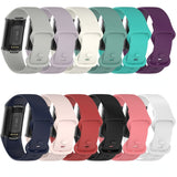 For Fitbit Charge 5 Monochromatic Silica Gel To Replace Watch Strap, Size：Large Size, Size: Small Size