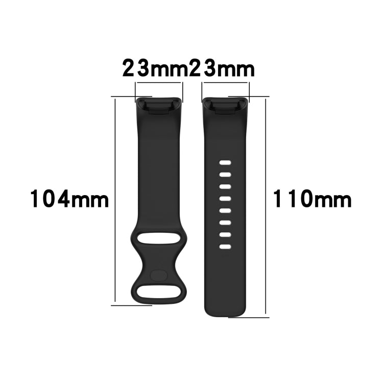 For Fitbit Charge 5 Monochromatic Silica Gel To Replace Watch Strap, Size：Large Size, Size: Small Size