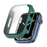 Shockproof PC Protective Case with Tempered Glass Film, For Apple Watch Series 9 / 8 / 7 45mm, For Apple Watch Series 9 / 8 / 7 41mm