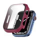 Shockproof PC Protective Case with Tempered Glass Film, For Apple Watch Series 9 / 8 / 7 45mm, For Apple Watch Series 9 / 8 / 7 41mm