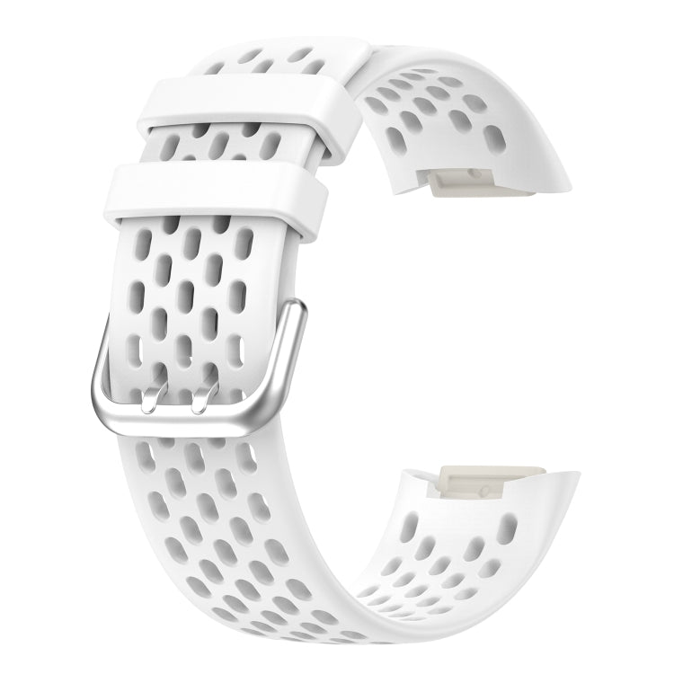 Monochromatic Silica Gel Breathable Strap, For Fitbit Charge 5