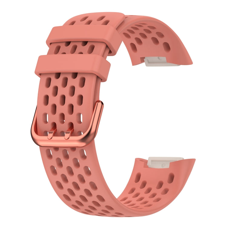 Monochromatic Silica Gel Breathable Strap, For Fitbit Charge 5