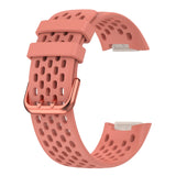 Monochromatic Silica Gel Breathable Strap, For Fitbit Charge 5