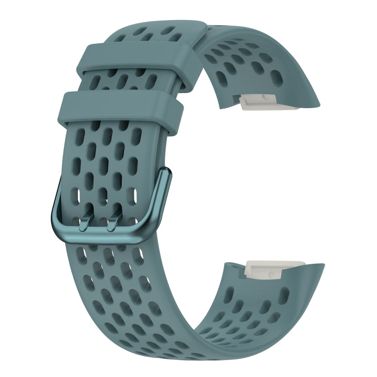 Monochromatic Silica Gel Breathable Strap, For Fitbit Charge 5
