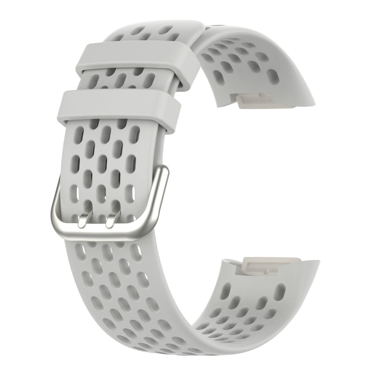 Monochromatic Silica Gel Breathable Strap, For Fitbit Charge 5