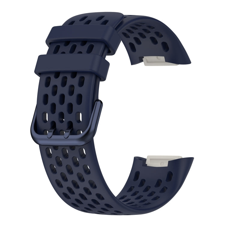 Monochromatic Silica Gel Breathable Strap, For Fitbit Charge 5